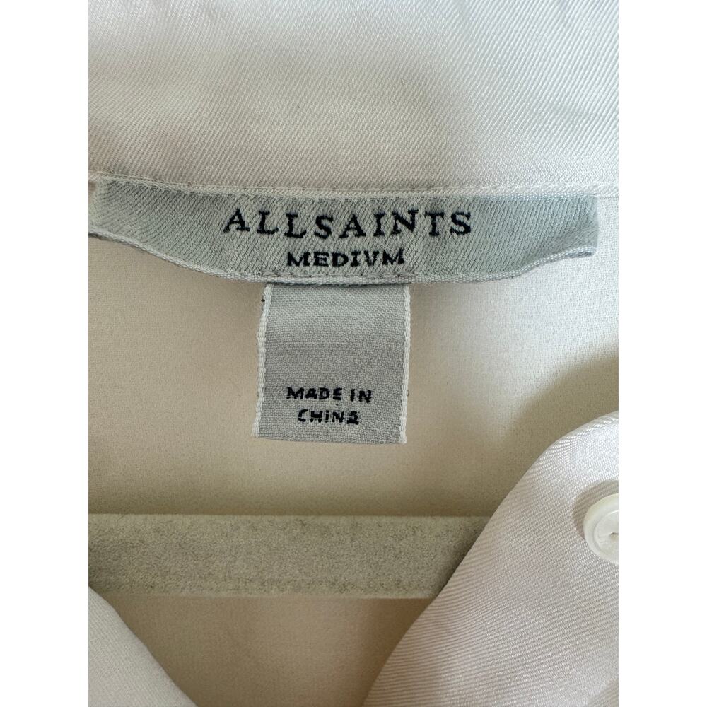 Allsaints Aga Shirt Dress Ivory - Size Medium - Picture 6 of 8